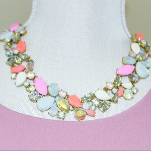 J. Crew Pink and Coral statement necklace